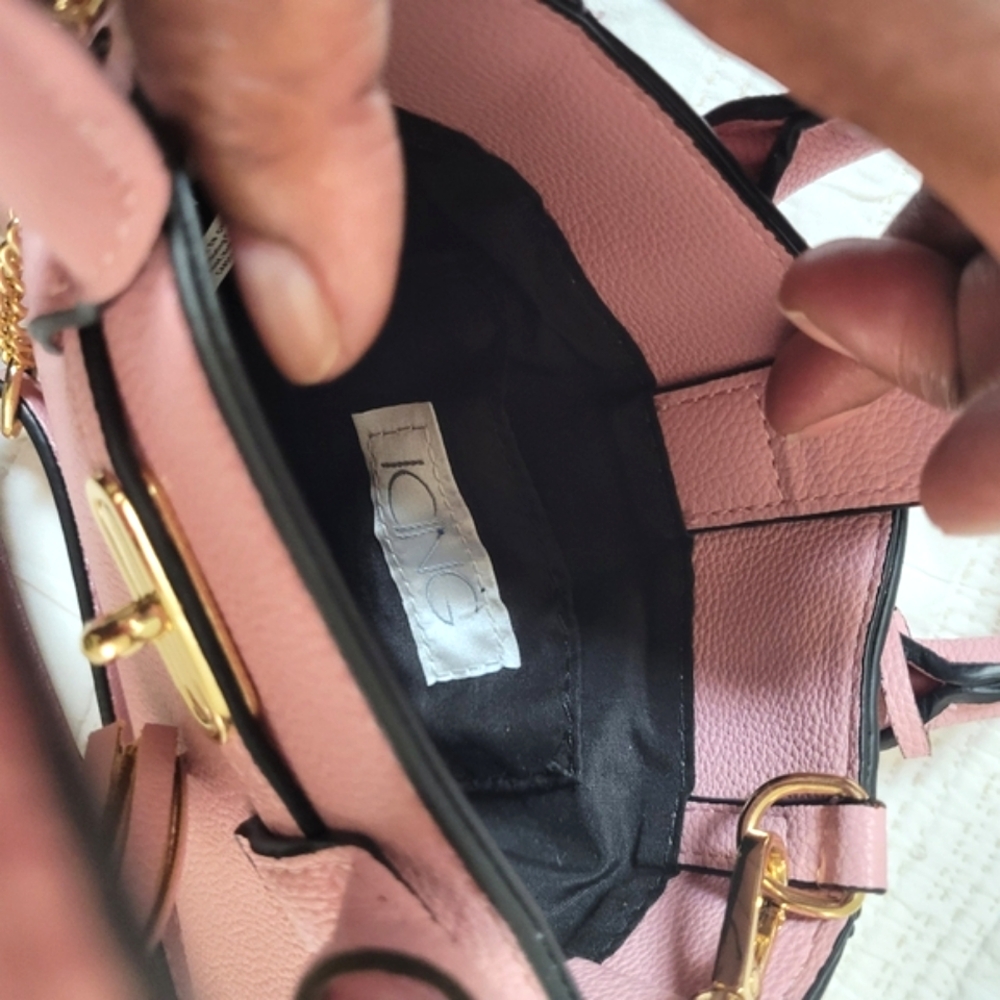 ☆ Pink Faux Leather Mini Crossbody Bag - Picture 10 of 14